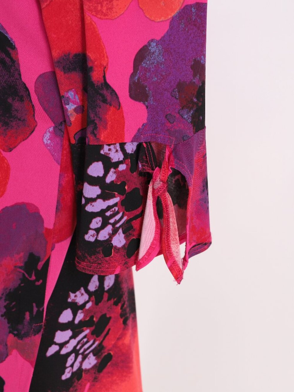 CLARA SUNWOO Soft Knit Poppy Print Tunic with Cuff Detail Side Vents Size M - Picture 6 of 10
